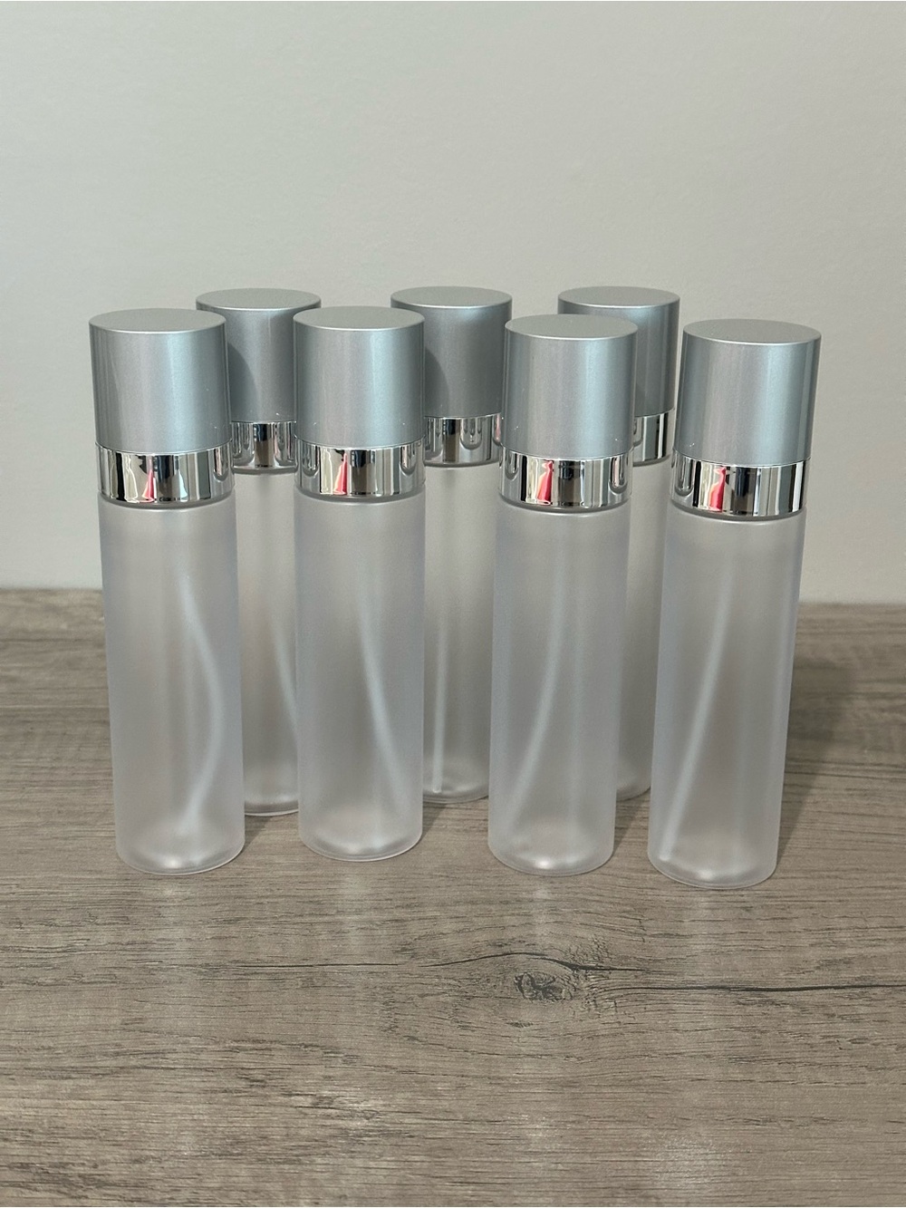 Lot of 7 100ml Frosted Plastic Mist Bottles